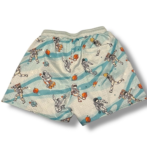 YoungLA 150 After Party Shorts Mens Small Astro Ballers Astronaut Mesh - Picture 2 of 6